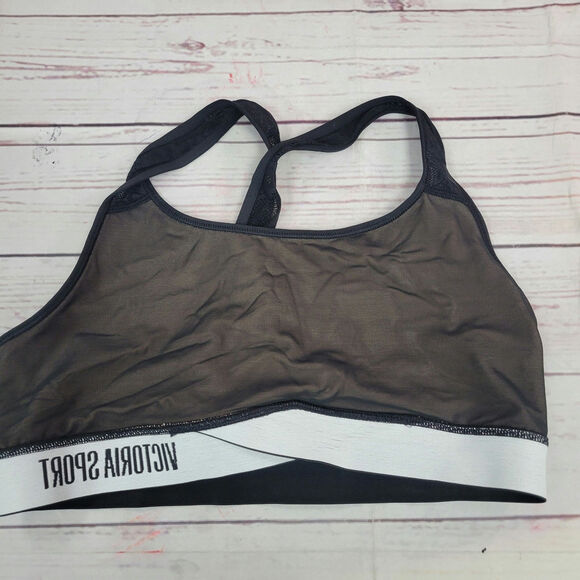 Victoria Sport large black/tan racerback sports bra - Picture 2 of 5